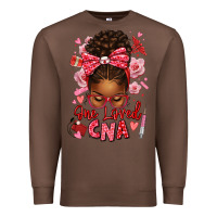 Chestnut one loved cna afro messy bun Premium Sweatshirt - texasbilliewilder