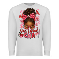 Dove Grey one loved cna afro messy bun Premium Sweatshirt - texasbilliewilder