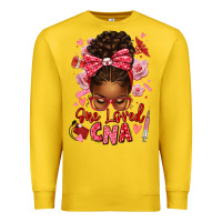Lemon one loved cna afro messy bun Premium Sweatshirt - texasbilliewilder