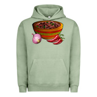 Pigment Oil Green chilli con carne Urban Hoodie - AdoDesignShop