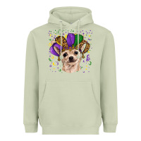 Matcha mardi gras hat chihuahua Heavyweight Hoodie - RanaPortraitStore