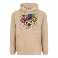 Mushroom mardi gras hat chihuahua Heavyweight Hoodie - RanaPortraitStore