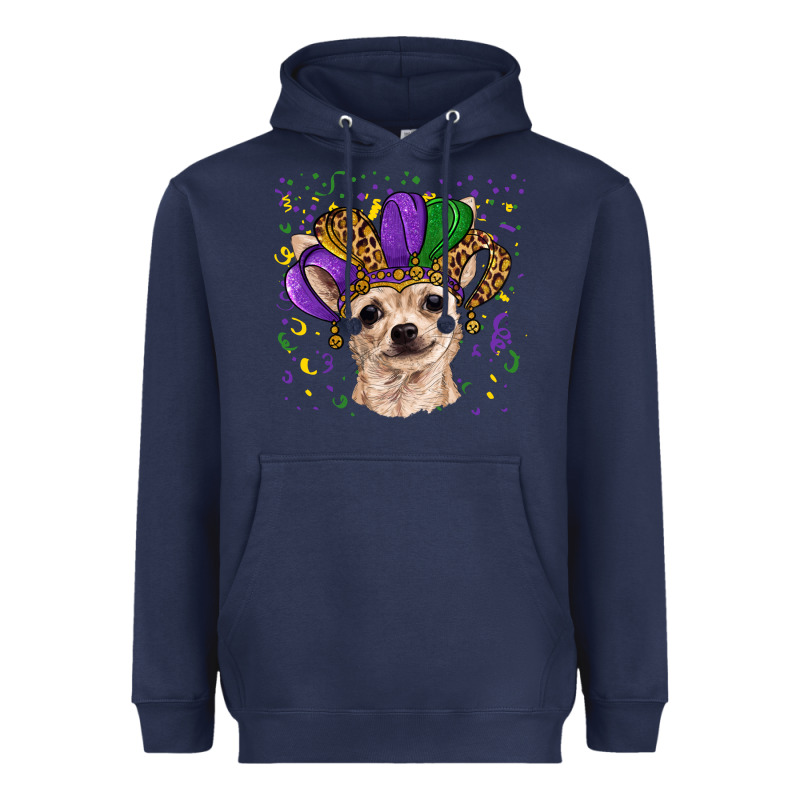 Mardi Gras Hat Chihuahua Heavyweight Hoodie by RanaPortraitStore | Teevron