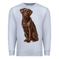 Heather Grey labrador retriever Premium Sweatshirt - RanaPortraitStore