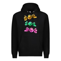 Black colorful candies Premium Hoodie - AdoDesignShop