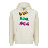 Oatmeal Heather colorful candies Premium Hoodie - AdoDesignShop