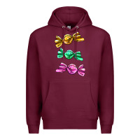 Burgundy colorful candies Premium Hoodie - AdoDesignShop
