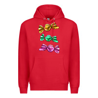 Red colorful candies Premium Hoodie - AdoDesignShop