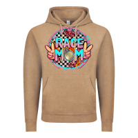 Vintage Coffee race mom with leopard and peace hand Vintage Hoodie - AdoDesignShop