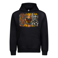 Black saddle sunflower horseshoe cowhide leopard background Urban Hoodie - Artiststas