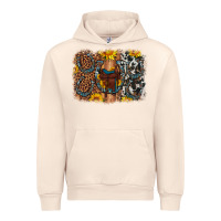 Sandshell saddle sunflower horseshoe cowhide leopard background Urban Hoodie - Artiststas