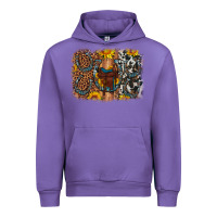 Tulip saddle sunflower horseshoe cowhide leopard background Urban Hoodie - Artiststas