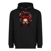 Black cheer mom messy bun Heavyweight Hoodie - texasbilliewilder