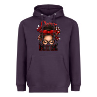 Plum cheer mom messy bun Heavyweight Hoodie - texasbilliewilder