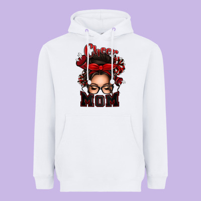 Heavyweight Hoodie cheer mom messy bun