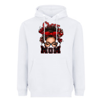 White cheer mom messy bun Heavyweight Hoodie - texasbilliewilder