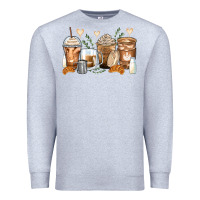 Heather Grey latte coffee cups Premium Sweatshirt - Zillion Design Studio