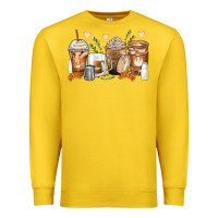 Lemon latte coffee cups Premium Sweatshirt - Zillion Design Studio
