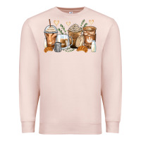 Pale Pink latte coffee cups Premium Sweatshirt - Zillion Design Studio