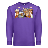 Purple latte coffee cups Premium Sweatshirt - Zillion Design Studio