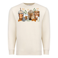 Sandshell latte coffee cups Premium Sweatshirt - Zillion Design Studio