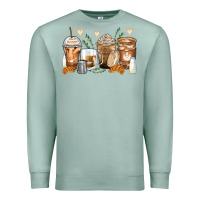 Seafoam latte coffee cups Premium Sweatshirt - Zillion Design Studio