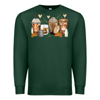 Latte Coffee Cups Premium Sweatshirt | Teevron