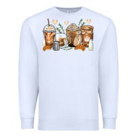 White latte coffee cups Premium Sweatshirt - Zillion Design Studio