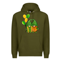 Army Green St Patrick's Day Gnomes Premium Hoodie - Jasminsmagicworld