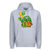 Heather Grey St Patrick's Day Gnomes Premium Hoodie - Jasminsmagicworld