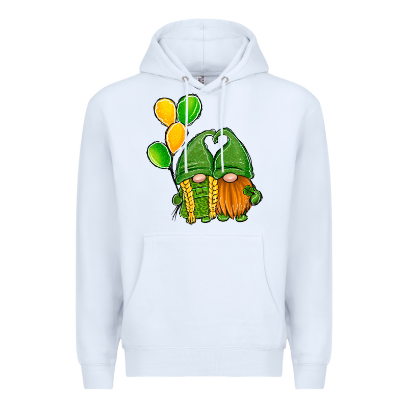 St Patrick's Day Gnomes Premium Hoodie by Jasminsmagicworld | Teevron