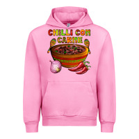 Fuchsia Pink chilli con carne  with chilli pepper Urban Hoodie - AdoDesignShop