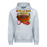 Heather Grey chilli con carne  with chilli pepper Urban Hoodie - AdoDesignShop