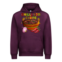 Mauve Wine chilli con carne  with chilli pepper Urban Hoodie - AdoDesignShop