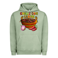 Pigment Oil Green chilli con carne  with chilli pepper Urban Hoodie - AdoDesignShop