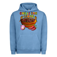 Pigment Pebble Blue chilli con carne  with chilli pepper Urban Hoodie - AdoDesignShop