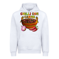 White chilli con carne  with chilli pepper Urban Hoodie - AdoDesignShop