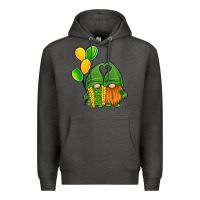Charcoal Heather St Patrick's Day Gnomes Premium Hoodie - Jasminsmagicworld