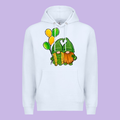 St Patrick's Day Gnomes Premium Hoodie Designed By Jasminsmagicworld