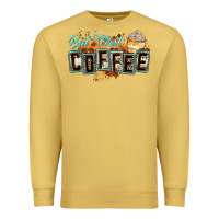 Antique Gold but first coffee Premium Sweatshirt - Zillion Design Studio