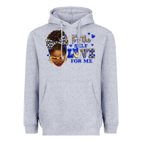 Heather Grey sorority colors blue and gold it's the self love f Heavyweight Hoodie - texasbilliewilder