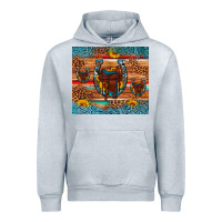Heather Grey saddle horseshoe leopard sunflower Urban Hoodie - Artiststas