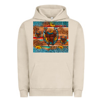 Pigment French Oak saddle horseshoe leopard sunflower Urban Hoodie - Artiststas
