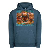 Pigment Midnight Navy saddle horseshoe leopard sunflower Urban Hoodie - Artiststas