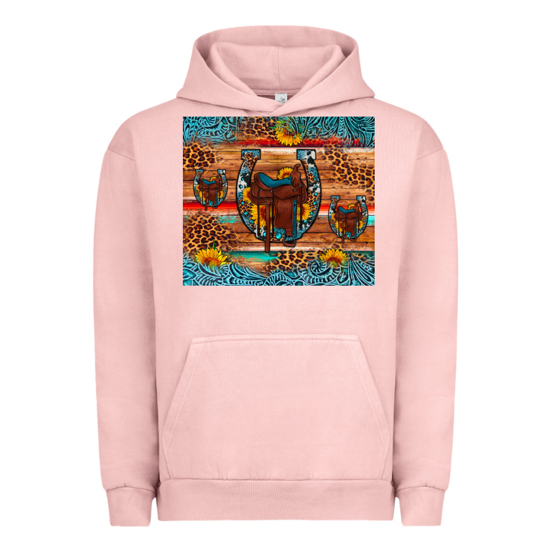 Saddle Horseshoe Leopard Sunflower Urban Hoodie by Artiststas | Teevron