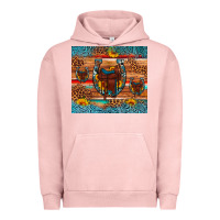 Pigment Salmon saddle horseshoe leopard sunflower Urban Hoodie - Artiststas