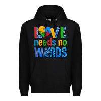 Black love needs no words autism Premium Hoodie - AdoDesignShop