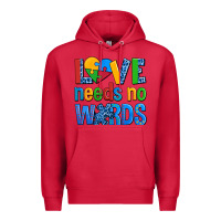 Cardinal love needs no words autism Premium Hoodie - AdoDesignShop
