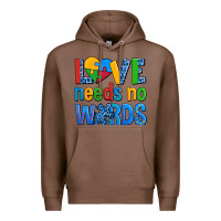 Chestnut love needs no words autism Premium Hoodie - AdoDesignShop