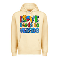 Pina Colada love needs no words autism Premium Hoodie - AdoDesignShop